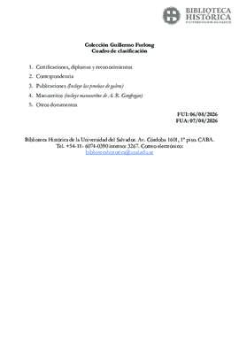 Cuadro de clasificaci&oacute;n