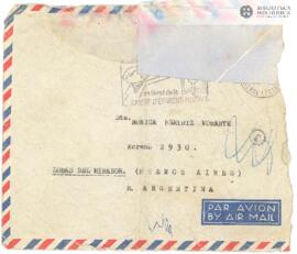 Carta mecanografiada de Atahualpa a Mónica. París.